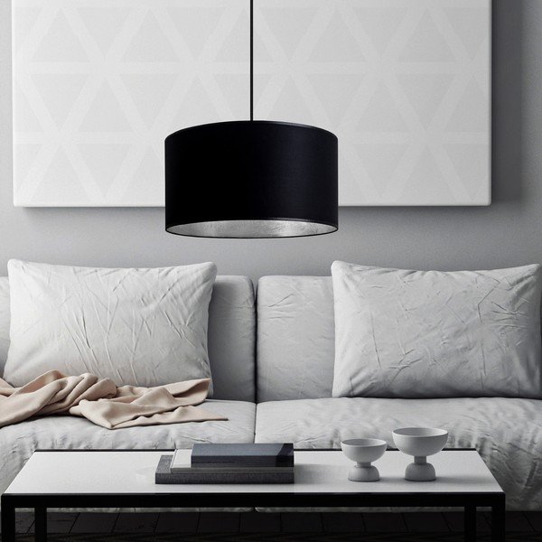 Lampada a sospensione nera con interno argento , ⌀ 36 cm Mika - Sotto Luce-image-2