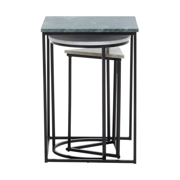 Set di tavolini su marmuriniu stalviršiu 3 pz 40x40 cm Mandoli – Premier Housewares