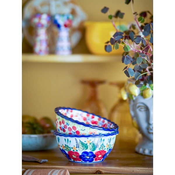 Ciotoline in set da portata in gres 2 pz 380 ml Florist – Bloomingville-image-2