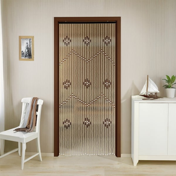 Tenda di colore naturale in bambù alla porta 90x200 cm – Maximex-image-1