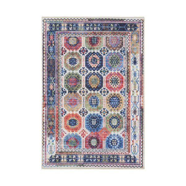Tappeto colorato ad alto contenuto di cotone 160 x 230 cm Kilim Masin - Nouristan