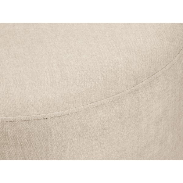 Pouf in velluto beige , ø 68 cm Debbie - Mazzini Sofas-image-1