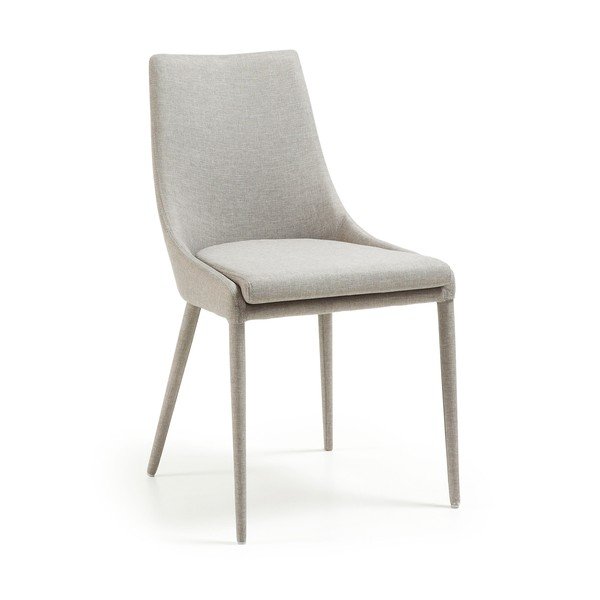 Sedia da pranzo grigia in tessuto Davi - Kave Home