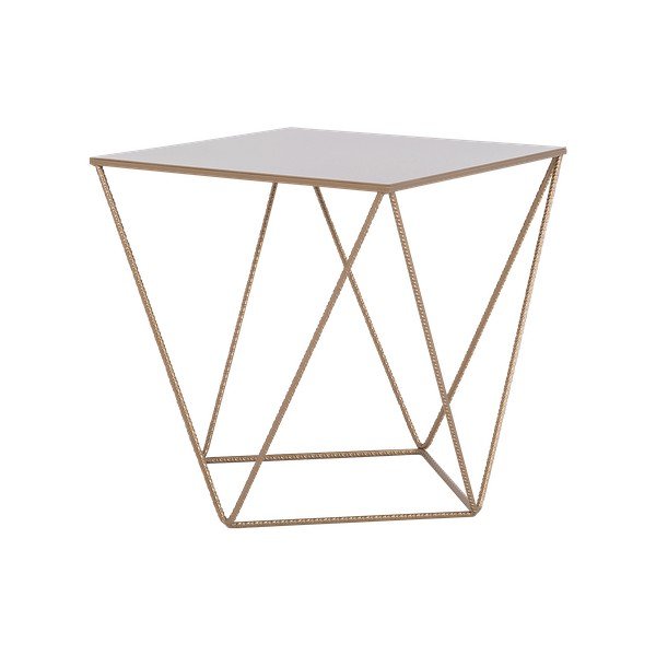 Tavolo pieghevole in oro Custom Form Daryl, 60 x 60 cm - CustomForm