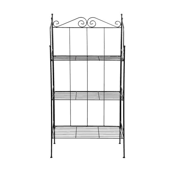 Scaffale a 3 livelli in metallo nero - Esschert Design-image-3
