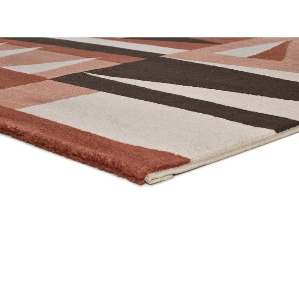 Tappeto arancione e crema 135x190 cm Ashley - Universal-image-2