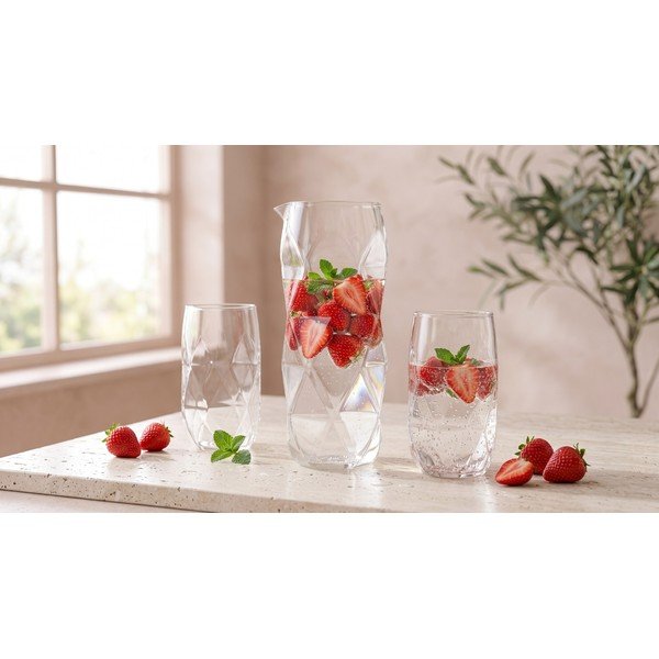 Caraffa in vetro 1 l Geo – Vialli Design-image-4
