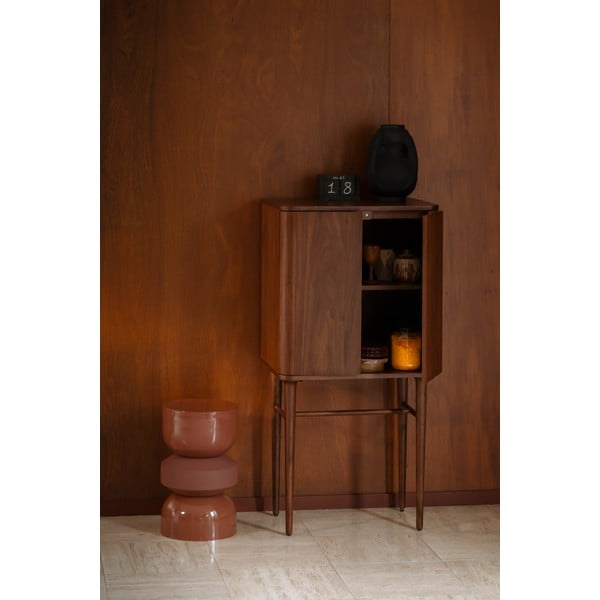 Armadietto marrone con effetto noce con porte scorrevoli 62x125x45 cm Morrison – Dutchbone-image-1