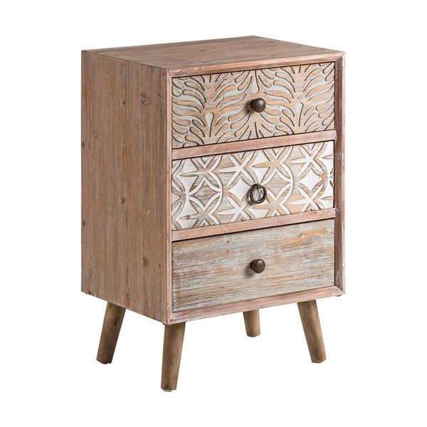 Comodino in legno di abete in colore naturale Bali - Burkina-image-4