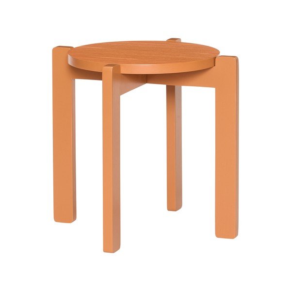 Sgabello arancione con effetto rovere impilabile Always – Hübsch