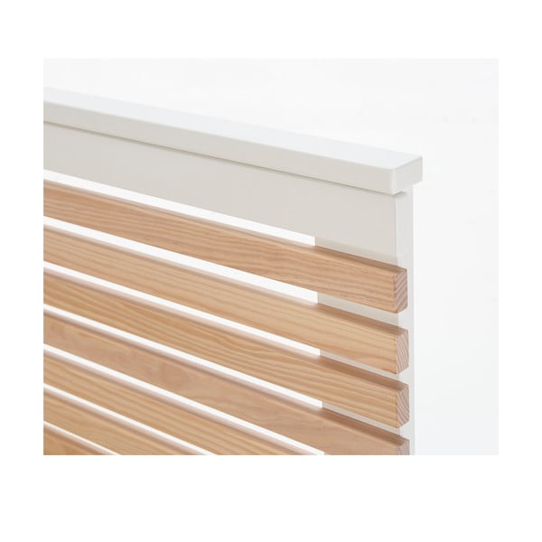 Letto matrimoniale bianco con griglia 140x190 cm Vectra - Marckeric-image-1