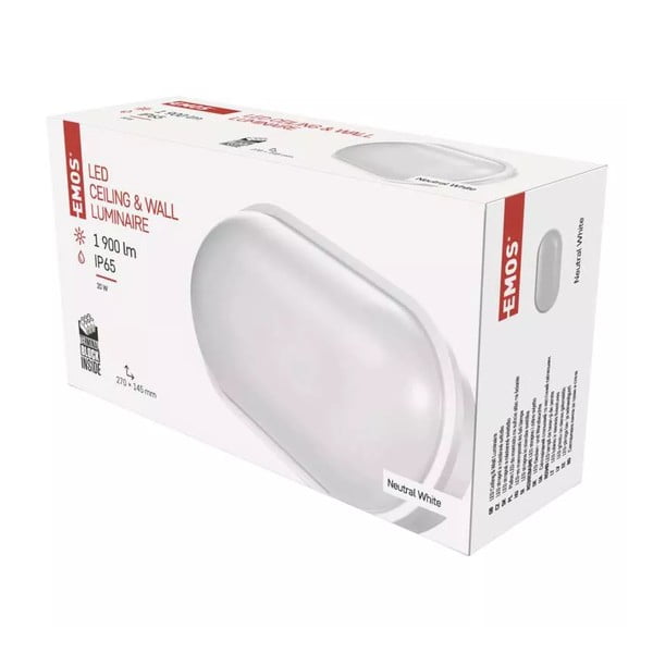 Plafoniera LED bianca 14,5x27 cm Qari - EMOS-image-1