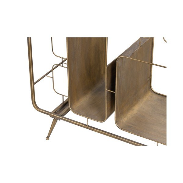 Cantinetta dorata in metallo numero di bottiglie 6, 87x80,5x33 cm Capo – WOOOD-image-3