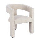 Sedia da pranzo beige imbottito con braccioli Arabella – Bizzotto