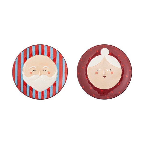 Set di piatti da dolce rossi in gres a tema natalizio 2 pz ø 16 cm Granny – Bloomingville