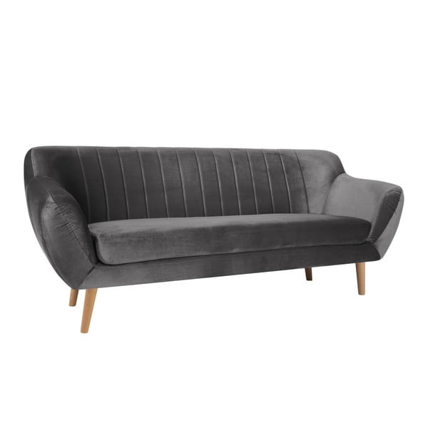 Divano a tre posti grigio Benito - Mazzini Sofas-image-3