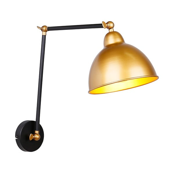 Lampada da parete in metallo di colore nero-oro Truck - Candellux Lighting-image-1