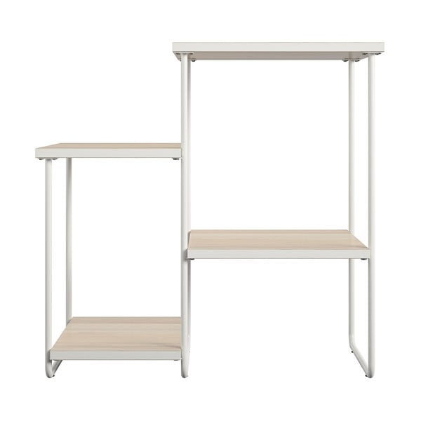 Consolle bianca con piano effetto frassino naturale 35x67 cm Dante - Støraa-image-3