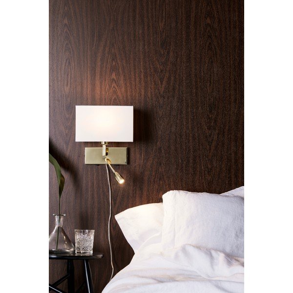Lampada da parete dorata con luce di lettura Savoy - Markslöjd-image-1