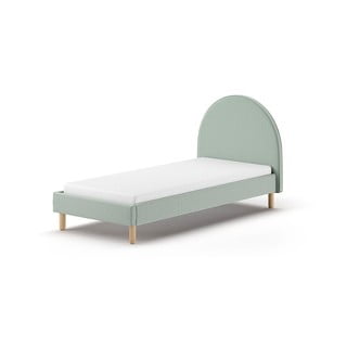 Letto singolo imbottito verde con griglia 90x200 cm MOON - Vipack