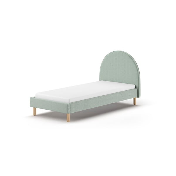 Letto singolo imbottito verde con griglia 90x200 cm MOON - Vipack