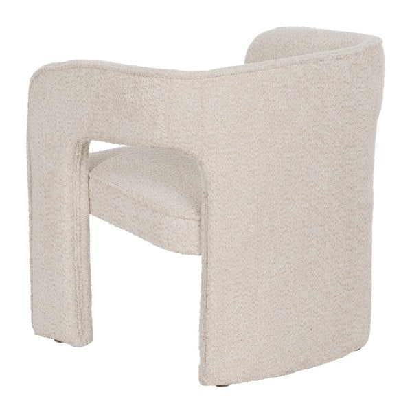 Poltrona beige in tessuto bouclé - Ixia-image-3