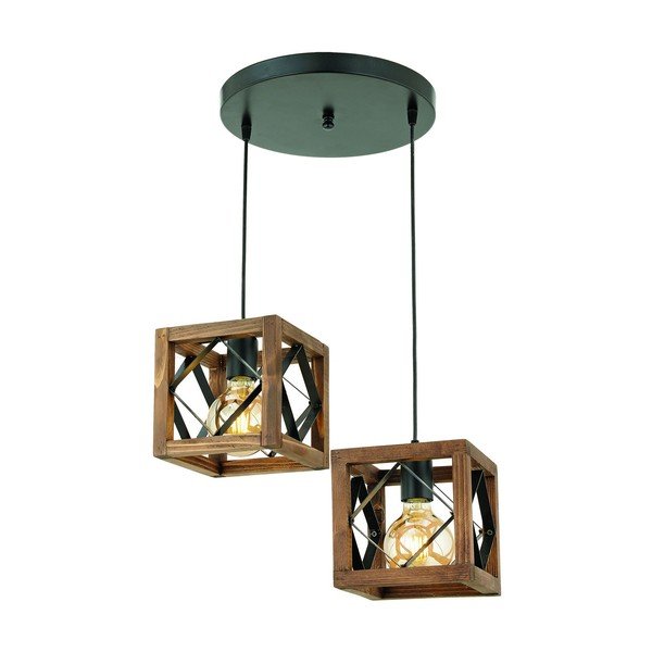 Lampada a sospensione in carpino Zikzak Tepsili - Opviq lights