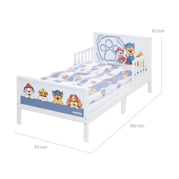 Letto per bambini bianco e blu 70x140 cm Paw Patrol - Roba-image-3