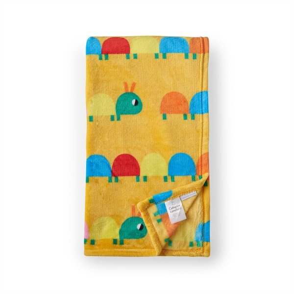 Coperta per bambini gialla in vello 130x170 cm Curious Caterpillar – Catherine Lansfield