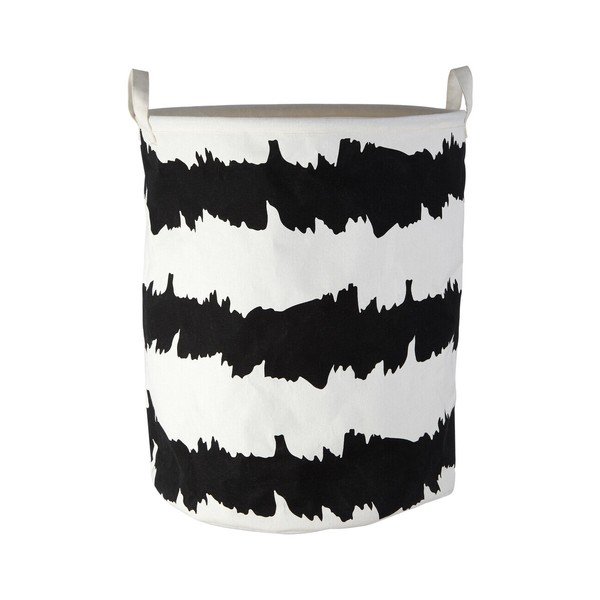 Cesta per il bucato bianca e nera in tessuto Harga – Premier Housewares