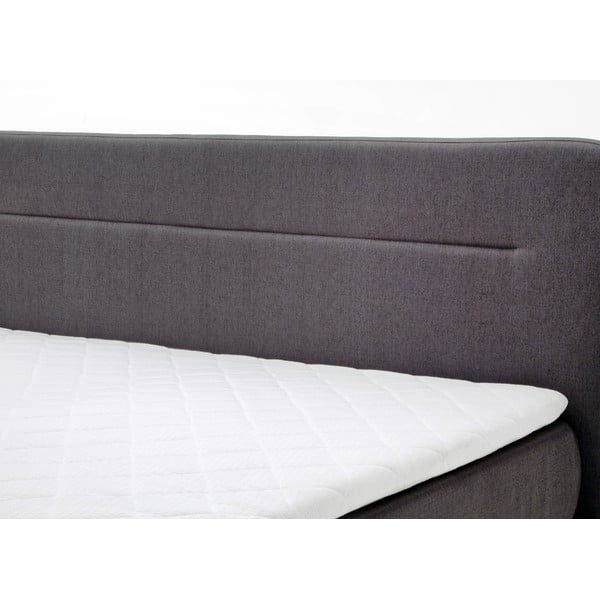 Letto boxspring color antracite 180x200 cm Massello – Meise Möbel-image-3