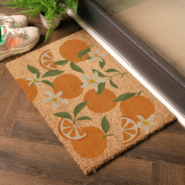 Zerbino in fibre di cocco 40x60 cm Orange – Artsy Doormats-image-1
