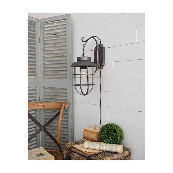 Lampada da parete grigia Vecchia fabbrica industria - Orchidea Milano