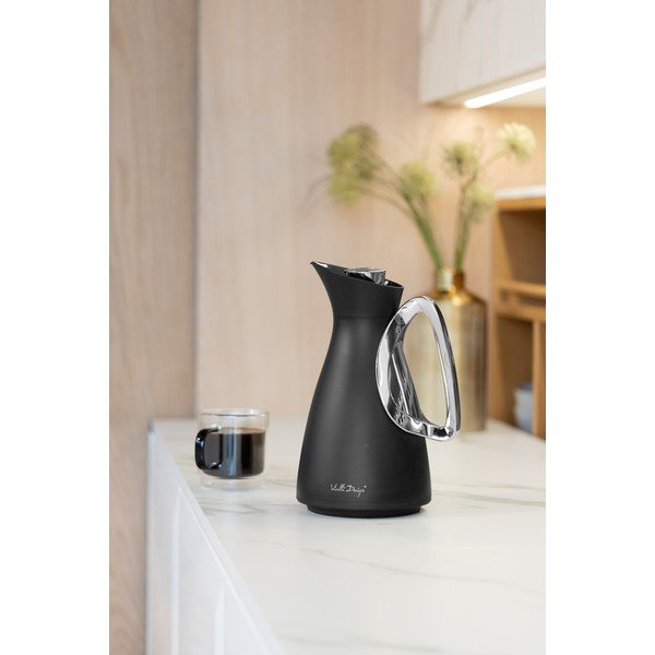 Borraccia termica nera in plastica 1 l Alessia – Vialli Design-image-1