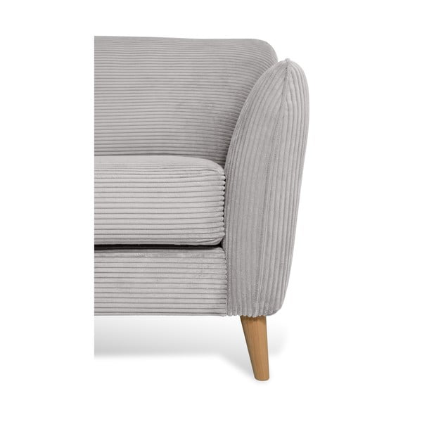 Divano angolare in velluto a coste grigio chiaro (angolo sinistro) Paris - Scandic-image-4