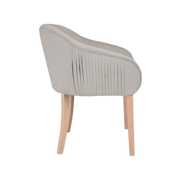 Světle šedé křeslo s područkami Micadoni Home Tipa-image-3