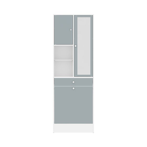 Mobile bagno grigio e bianco 63x181 cm Combi - TemaHome