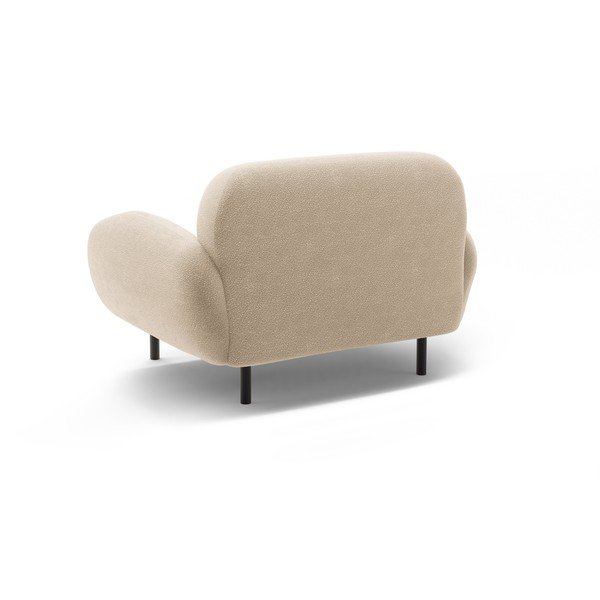 Poltrona beige con rivestimento in bouclé Poppy – Micadoni -image-2