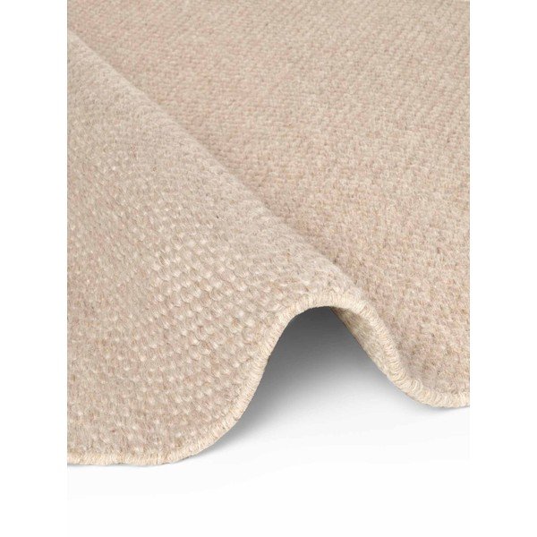 Tappeto rotondo beige in lana tessuto a mano ø 160 cm Lyon Beans – Elle Decoration-image-4