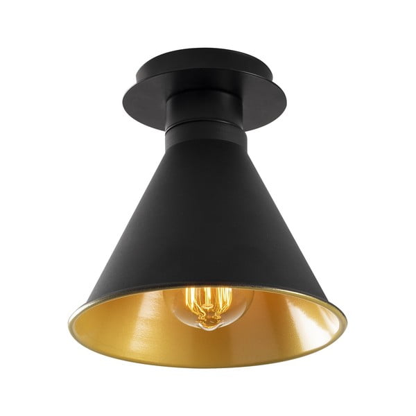 Lampada da soffitto in nero e oro con paralume in metallo ø 20 cm Berceste - Opviq lights