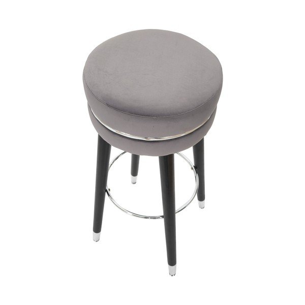 Sedia da bar grigia in imbottito (altezza della seduta 74 cm) Paris – Mauro Ferretti-image-2