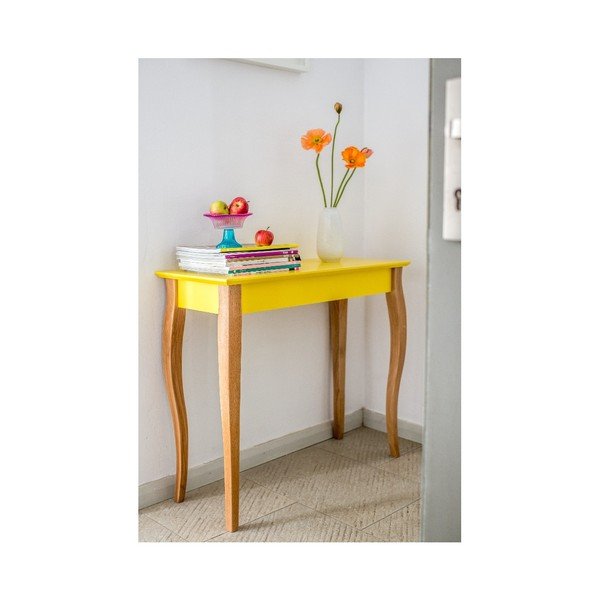 Tavolino Console giallo, lunghezza 105 cm - Ragaba-image-1