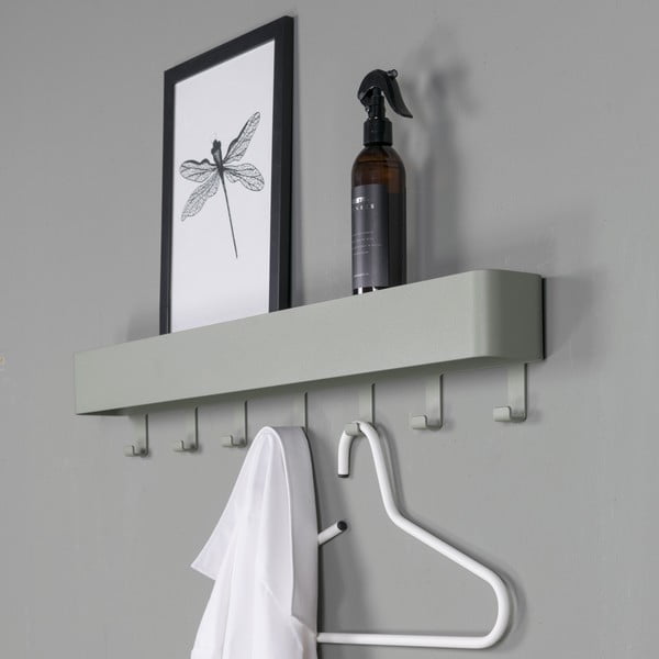Attaccapanni da parete verde polveroso in metallo con scaffale 72 cm Dax Play – Spinder Design-image-4