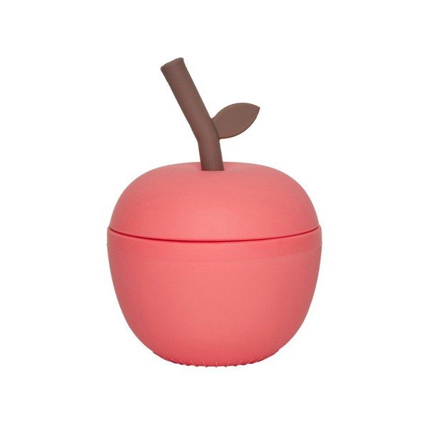Tazza per bambini rossa in silicone Apple – OYOY Mini