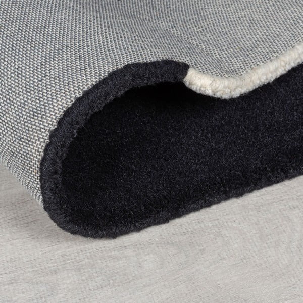 Tappeto nero e grigio in lana tessuto a mano 150x240 cm Collage Monochrome – Flair Rugs-image-2