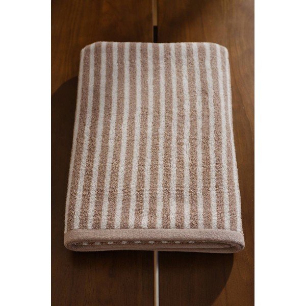 Asciugamano beige/color crema in cotone 70x140 cm Dixie – Jotex-image-1