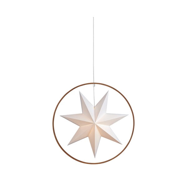 Decorazione luminosa bianca/marrone ø 50 cm Speranza – Markslöjd