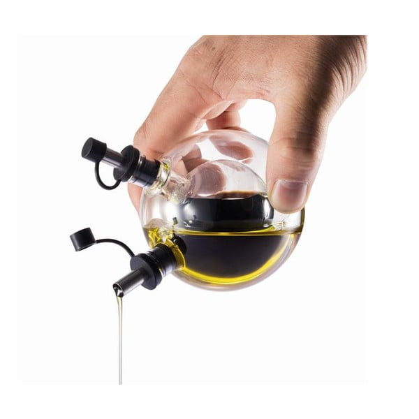 Contenitore per olio e aceto in vetro soffiato a mano con sottobicchiere XD Design Orbit - XD Design-image-2