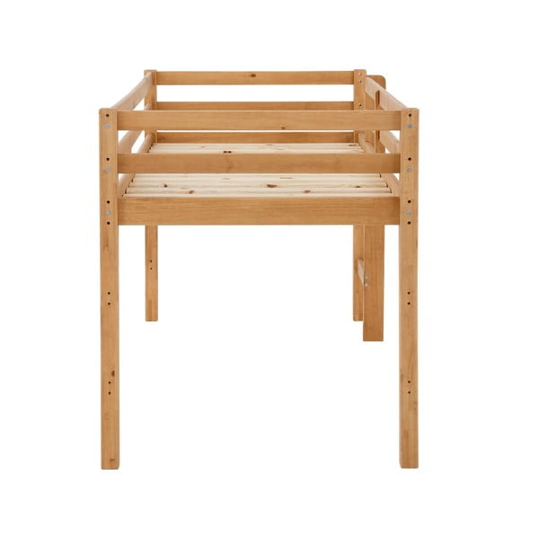 Letto a soppalco colore naturale in legno di pino per bambini 90x200 cm Alpi - Støraa-image-3