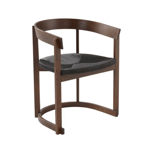 Sedia da pranzo colore naturale scuro in rovere massiccio con braccioli Kungsholmen – Jotex
